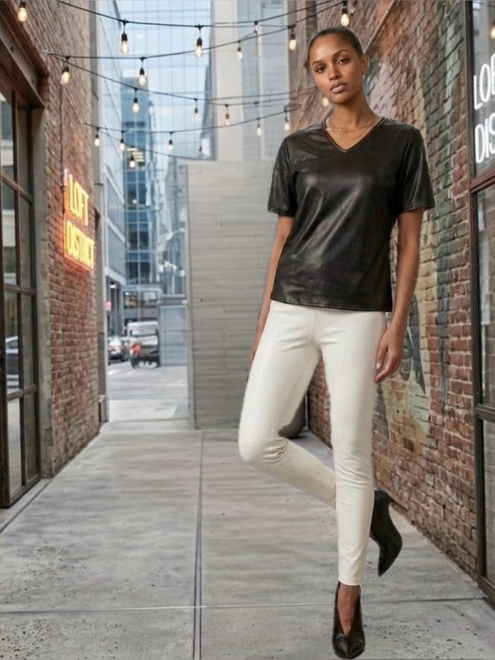 Luxe Faux Leather Top